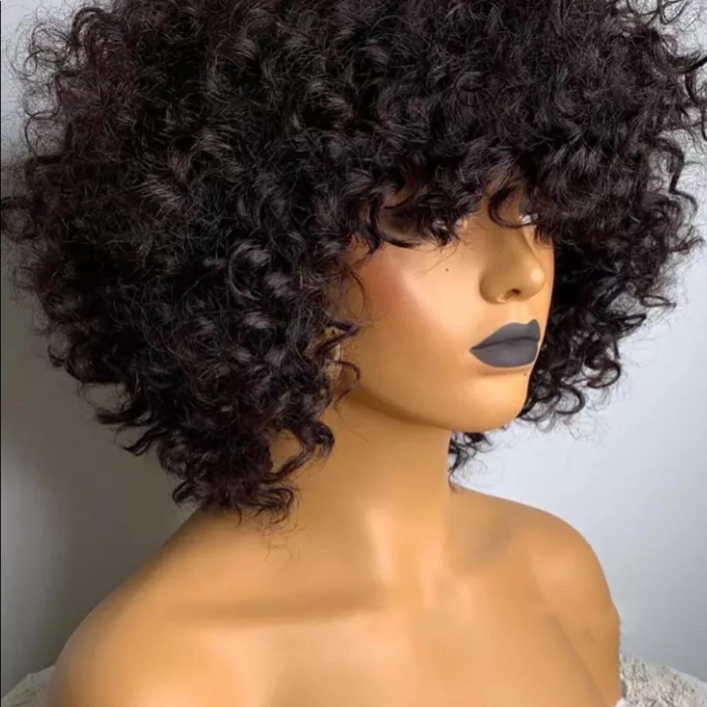 Machin Wig Curly 100% human Hair Brazilian!